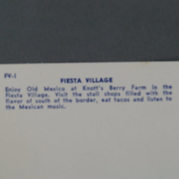 Vintage Postcard - Fiesta Village Knott's Berry Farm - Dexter Press - Picture 3 of 4